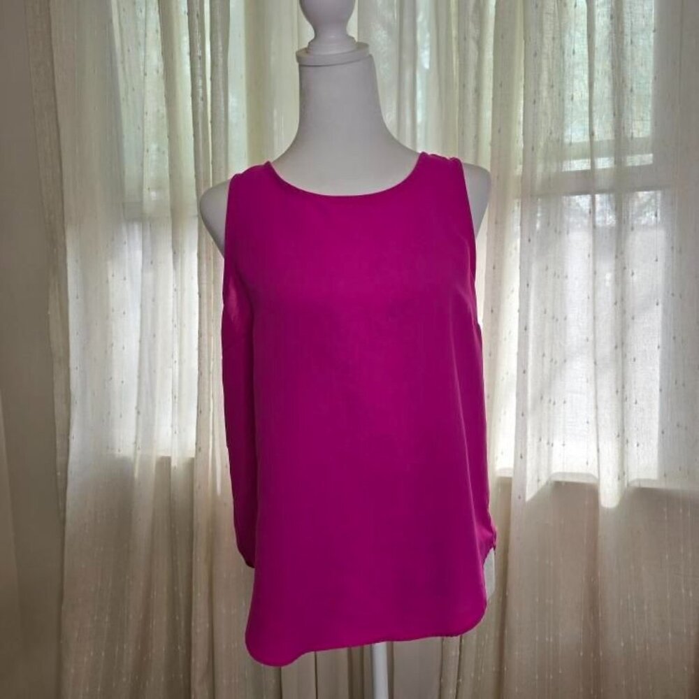 Magenta Open Back Top